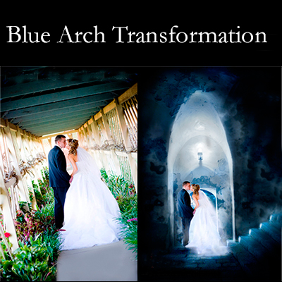 Blue Arch Digital Background